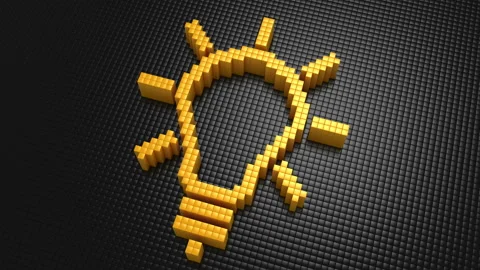 Boxes Formed A Light Bulb Stock Footage 90890900