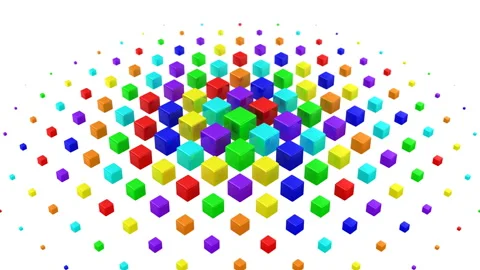 Boxes Formed A Wave Stock Footage 104689462