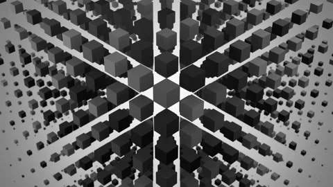 Boxes Formed A Wave In Space Stock Footage 105095890