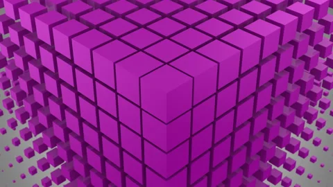 Boxes Formed A Wave In Space Stock Footage 105096224