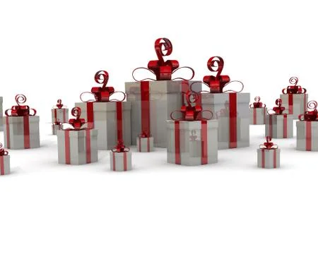 Boxes with gifts Illustrazione stock