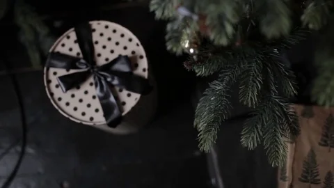 Boxes With Gifts Under the Christmas Tree Stock-Footage 71509949