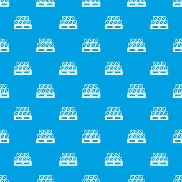 Boxes goods pattern seamless blue Stock Illustration