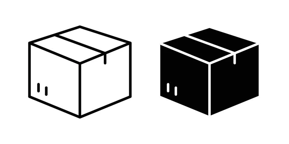 Boxes icon concept logo design collection Stock Illustration