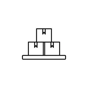 Boxes icon. Element of production icon for mobile concept and web apps. Thin Stock Illustration