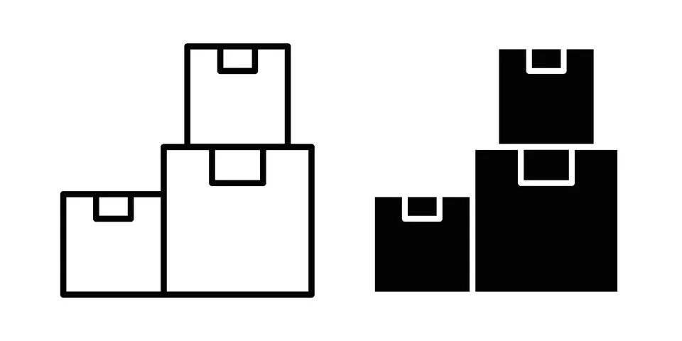 Boxes icon illustration vector, icon set for apps イラスト素材