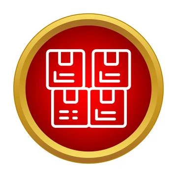 Boxes icon representing shipping, logistics, and delivery service Illustrazione stock