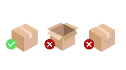 Boxes Icon Set. Illustrazione stock