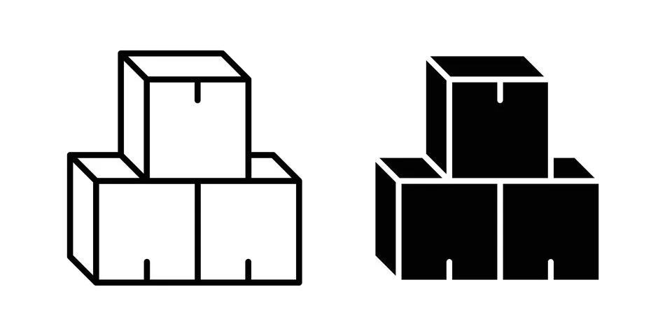 Boxes icon vector design illustrations イラスト素材