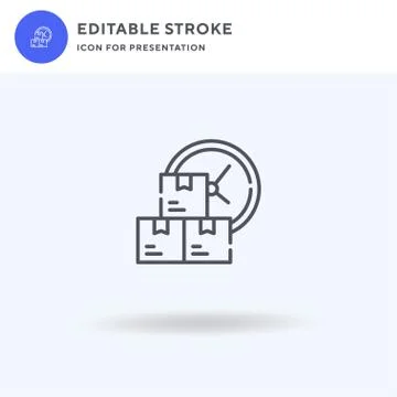 Boxes icon vector, filled flat sign, solid pictogram isolated on white, logo イラスト素材