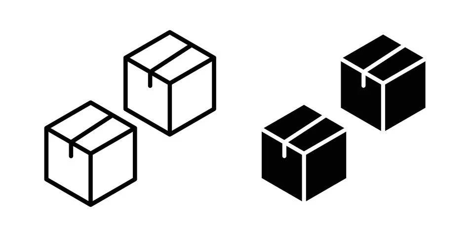 Boxes icon vector, illustration icon set イラスト素材