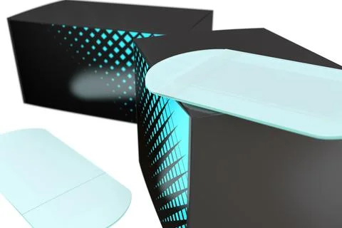 Boxes with medical plasters 3d model 05 Illustrazione stock
