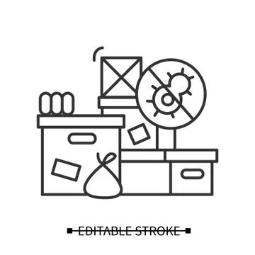 Boxes pile icon. Courier delivery orders Stock Illustration