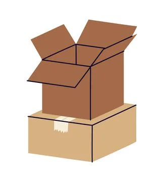 Boxes pile icon Stock Illustration