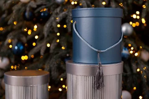 Boxes Of Presents Under The Christmas Tree Stock Photos