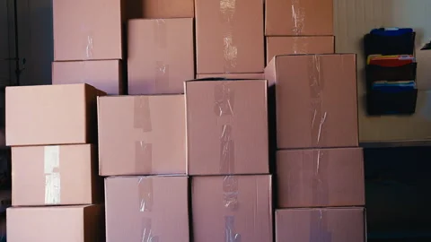 Boxes ready to ship Stock-Footage 331659760