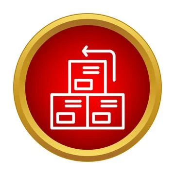 Boxes with return arrow icon for delivery logistics Illustrazione stock