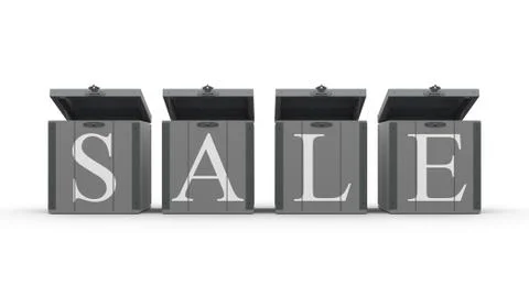Boxes sale Stock Illustration