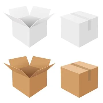 Boxes Set Stock Illustration