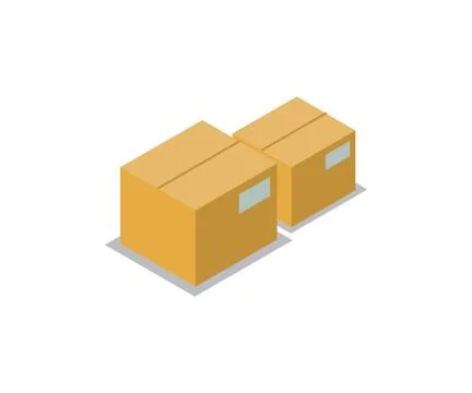 Boxes Set Production Icons Vector Illustration イラスト素材
