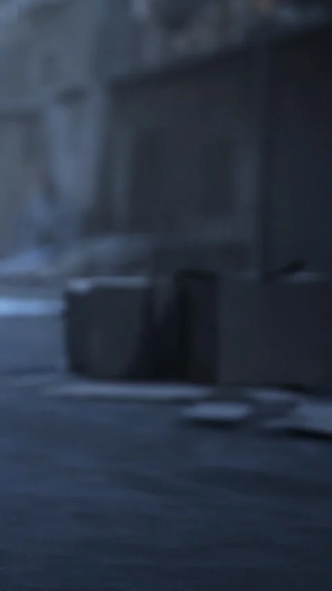 Boxes sit on a table in a dimly lit area during the evening hours Stock Footage 339767256