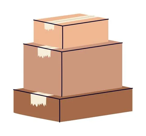 Boxes stack design 스톡 일러스트
