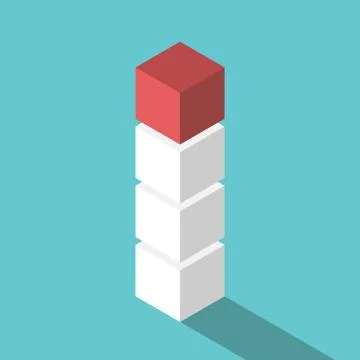 Boxes stacked, unique one Stock Illustration