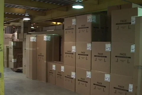 Boxes in Storage Video stock 328355