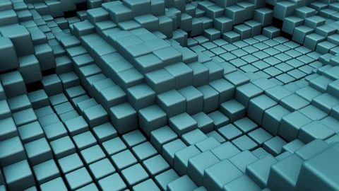 Boxes wall mosaic futuristic Stock Footage 102290373
