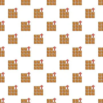 Boxes in warehouse pattern seamless Stock Illustration