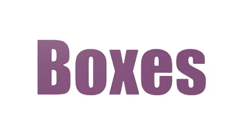 Boxes Word Cloud Animated Isolated Stock Footage 107217036