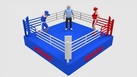 Boxing - 3d render looped with alpha channel. Stock Footage 273203785