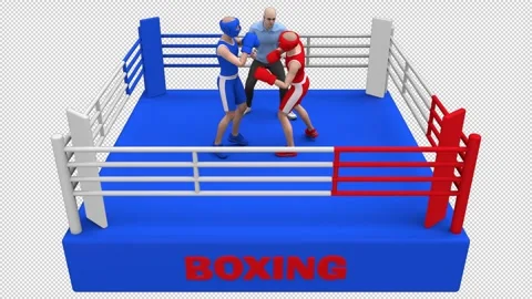 Boxing - 3d render looped with alpha channel. Stock Footage 273204157