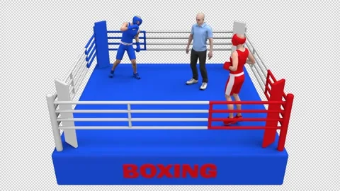 Boxing - 3d render looped with alpha channel. Stock Footage 273204676