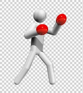 Boxing 3D symbol Stock Illustration