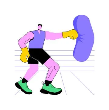 Boxing abstract concept vector illustration. Illustrazione stock