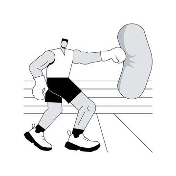 Boxing abstract concept vector illustration. Illustrazione stock