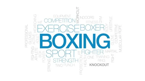 Boxing animated word cloud, text design ... | Stock Video | Pond5