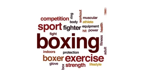 Boxing animated word cloud, text design ... | Stock Video | Pond5