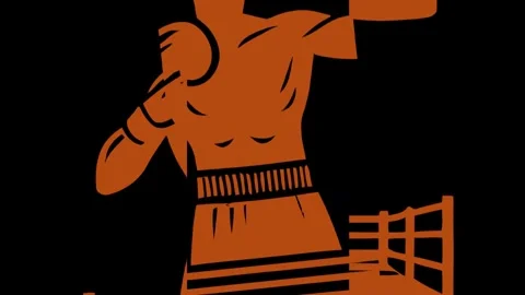 BOXING ANIMATION INTRO 库存影片 264957959
