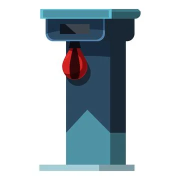 Boxing arcade machine measuring strength with hanging speed bag Stock Illustration