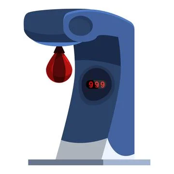 Boxing arcade machine showing high score displaying 999 Stock Illustration