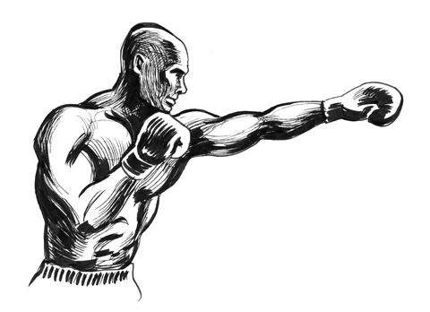 Boxing athlete Stock Illustration
