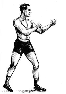 Boxing athlete Stock Illustration