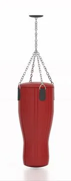 Boxing bag isolated on white background. 3D illustration Stock Illustration