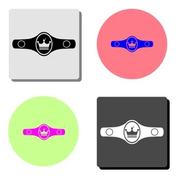 Boxing belt. flat vector icon Stock Illustration
