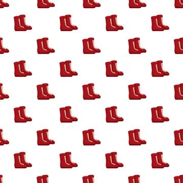 Boxing boots pattern creating a seamless sport footwear background Stock Illustration
