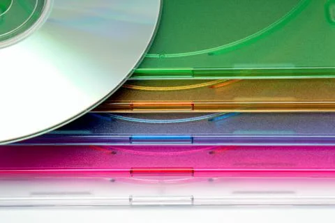 Boxing a box for cd of a disk Stock Photos