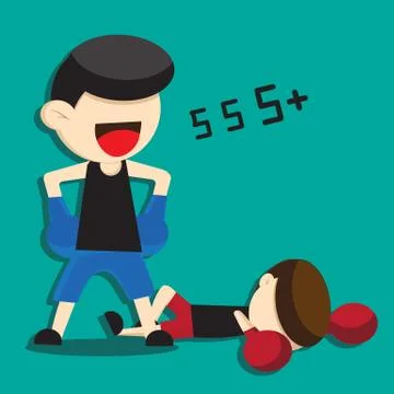 Boxing cartoon Stock Illustration