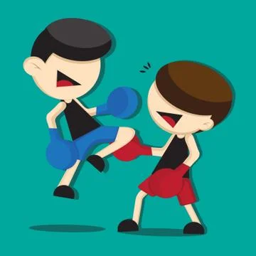 Boxing cartoon Stock Illustration